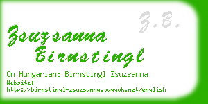 zsuzsanna birnstingl business card